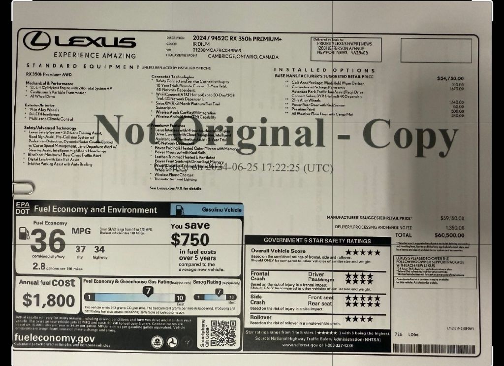 2024 LEXUS RX 350H PREMIUM - 4256