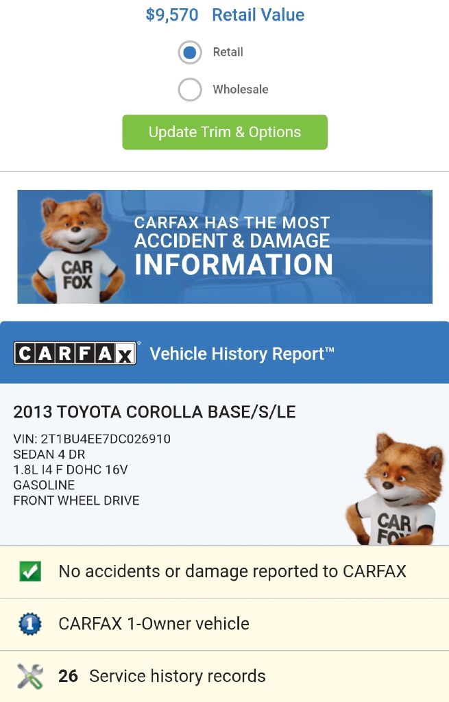 2013 TOYOTA COROLLA - C6910
