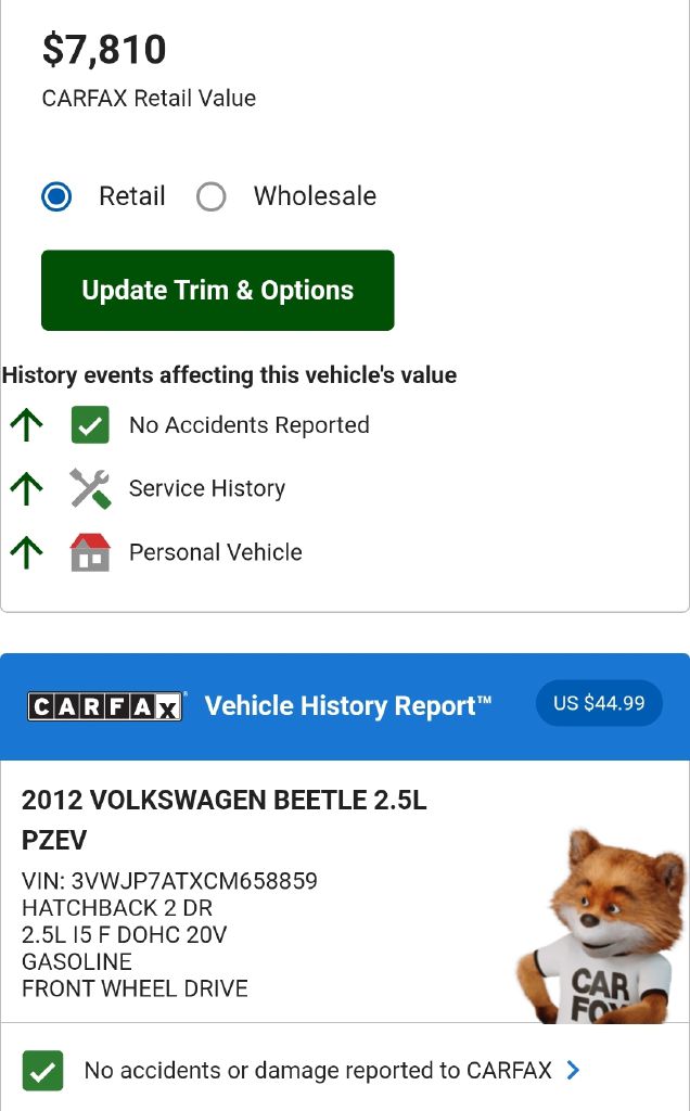 2012 VOLKSWAGEN BEETLE - T8859